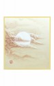 SHIKISHI Luna e nuvole dipinto a mano  cm. 24x27 -S09