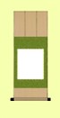 Scroll per shikishi in seta corto - verde ESAURITO