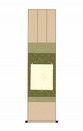 SCROLL PER SHIKISHI  in seta Verde cm. 310X1250 -SK02      