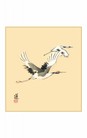 SHIKISHI Coppia aironi dipinti a mano  cm. 24x27 -S24