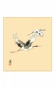 SHIKISHI Coppia aironi dipinti a mano  cm. 24x27 -S24