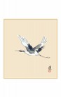SHIKISHI Airone dipinto a mano  cm. 24x27 -S25