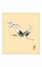 SHIKISHI Airone dipinto a mano  cm. 24x27 -S26
