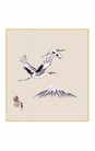 SHIKISHI Aironi con Fujisan  dipinto a mano cm. 24x27 -S55