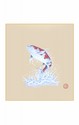 SHIKISHI Carpe dipinto a mano  cm. 24x27 -S19
