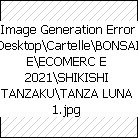 TANZAKU Luna tra nuvole dipinto a mano T6