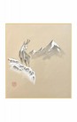 SHIKISHI Camoscio dipinto a mano  cm. 24x27 -S22