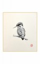 SHIKISHI Martin pescatore dipinto  a mano  cm. 24x27 -S28