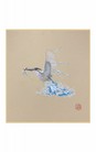 SHIKISHI Martin pescatore dipinto  a mano  cm. 24x27 -S29