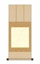 SCROLL PER SHIKISHI  in seta Oro cm.310X750 - SK07  