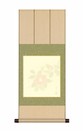 SCROLL PER SHIKISHI in seta Verde cm. 310X750 -SK06 